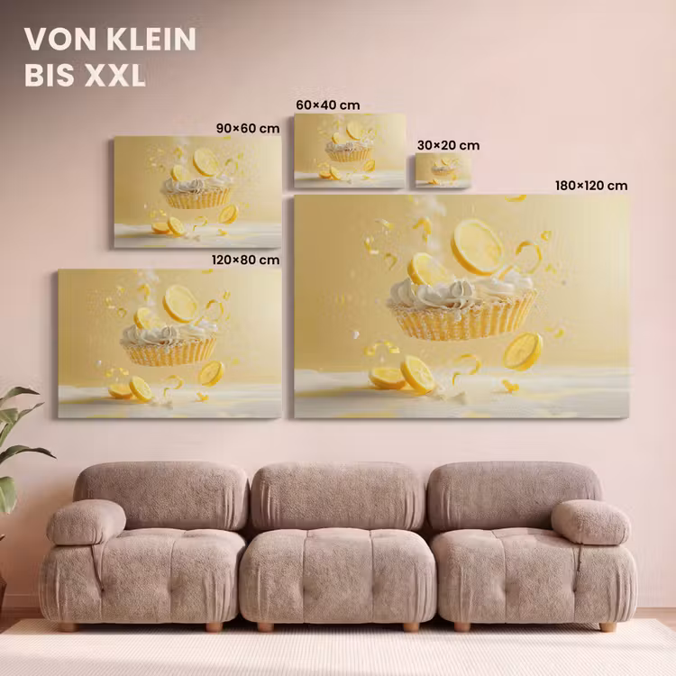 Citroen - Taart - Eten - Geel canvas 2cm klein -Xsfeer8_DE