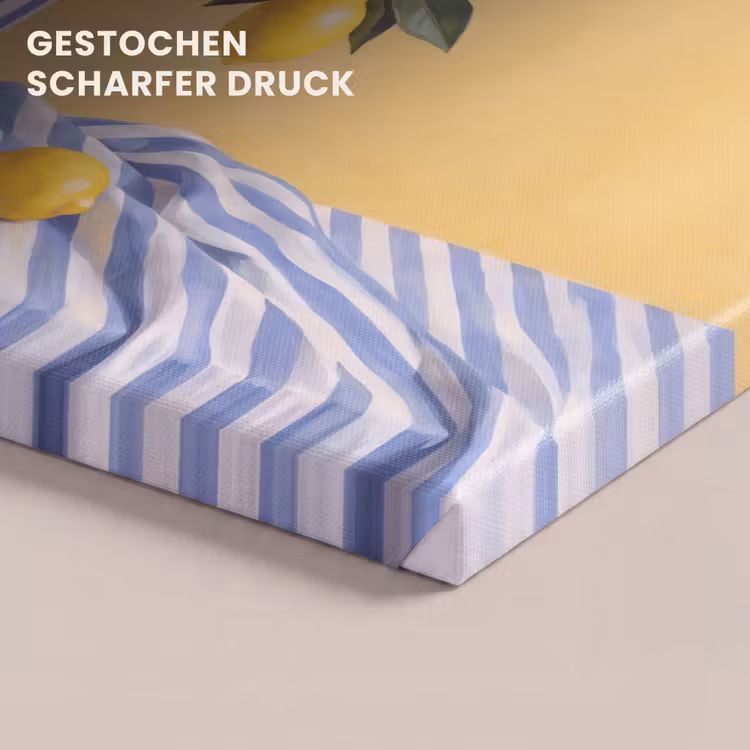 Leinwandbild - Zitrone – Stillleben – Modern - Citroen - Stilleven - Modern canvas 2cm klein