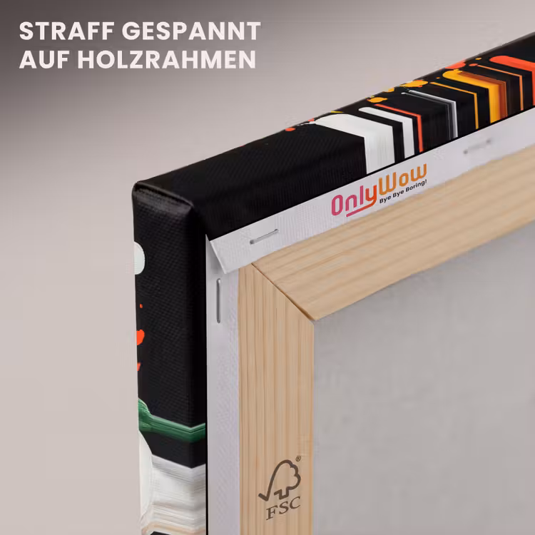 Citroenen - Zwart - Kruiden - Graffiti - Verf canvas 2cm klein -uniquesellingpoint_afwerking-onlywow_DE