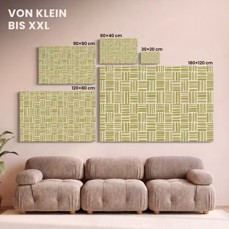 Vlecht - Patroon - Groen canvas 2cm klein 34 -Xsfeer8_DE