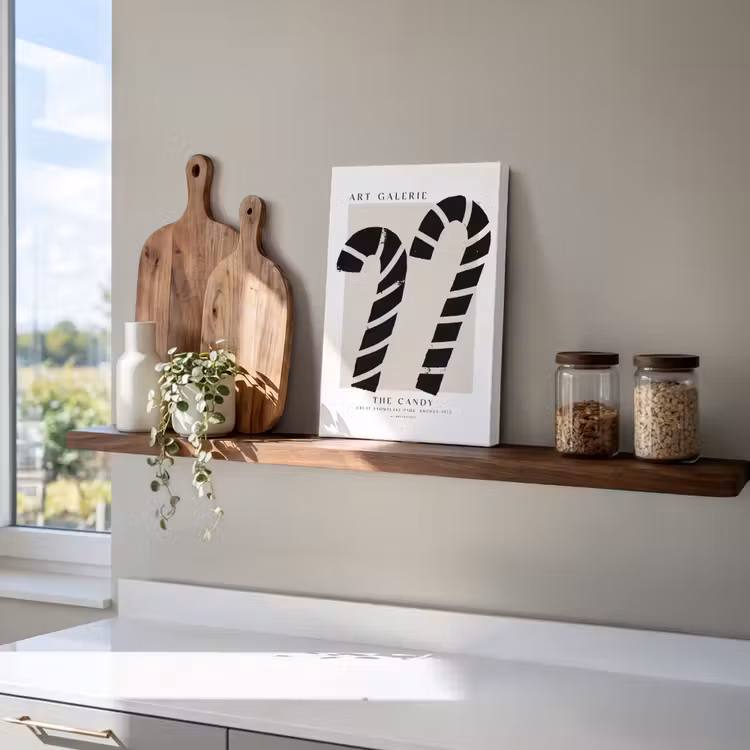 Zuurstokken - Kerst - Snoepgoed - Zwart - Feestdagen canvas 2cm klein -atmosphere_sfeer3_global