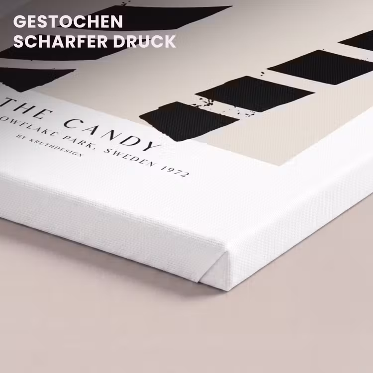 Zuurstokken - Kerst - Snoepgoed - Zwart - Feestdagen canvas 2cm klein -closeup_print_DE