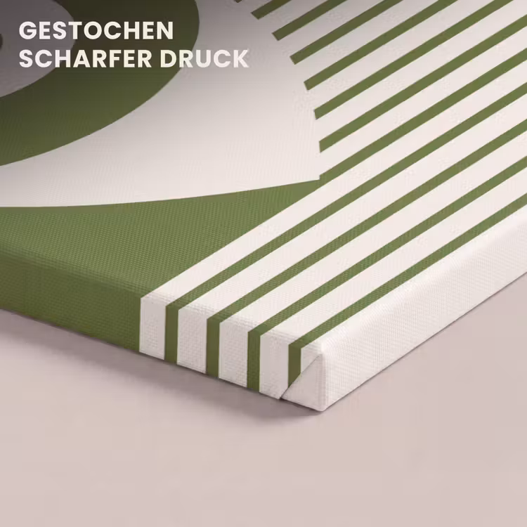 Abstract - Oog - Strepen - Modern - Groen canvas 2cm klein -closeup_print_DE