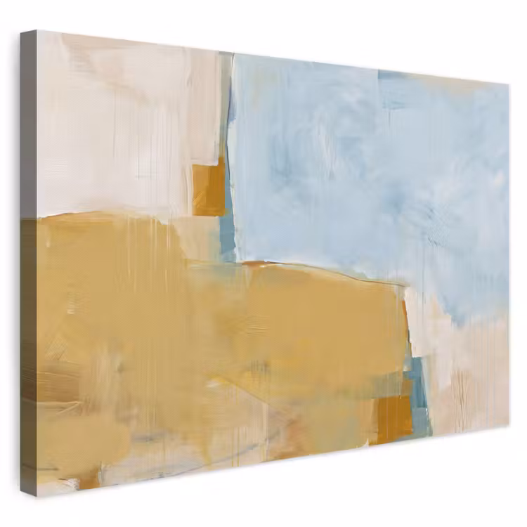 Abstract - Kleuren - Kunst - Modern - Blauw canvas 2cm klein -3d