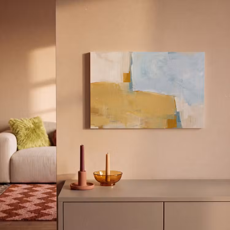 Abstract - Kleuren - Kunst - Modern - Blauw canvas 2cm klein -sfeer1