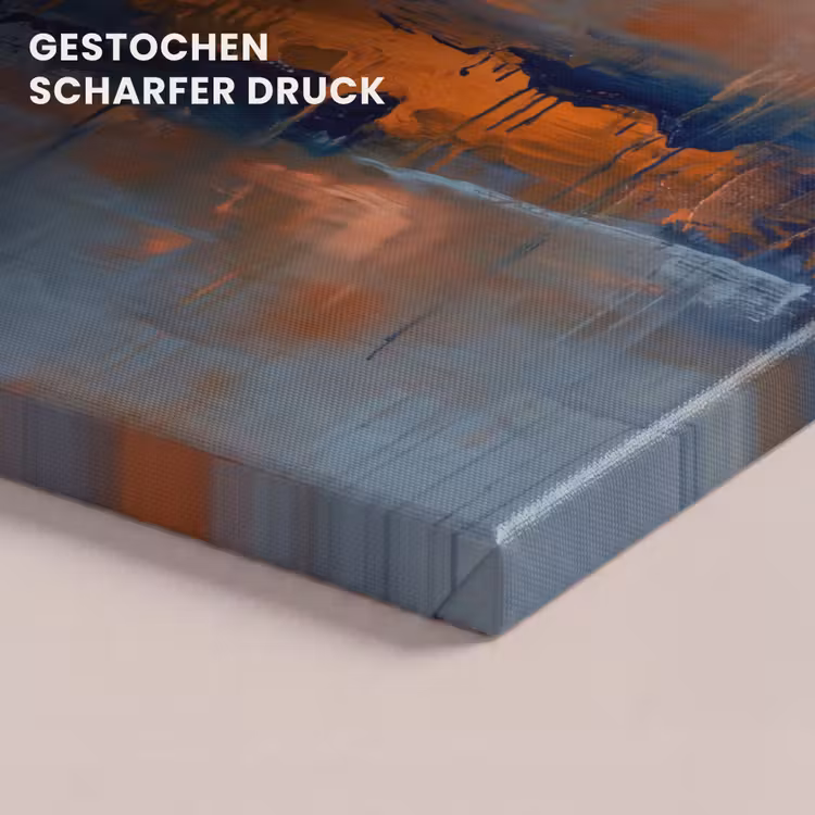 Abstract - Kleuren - Modern - Oranje - Grijs canvas 2cm klein -closeup_print_DE