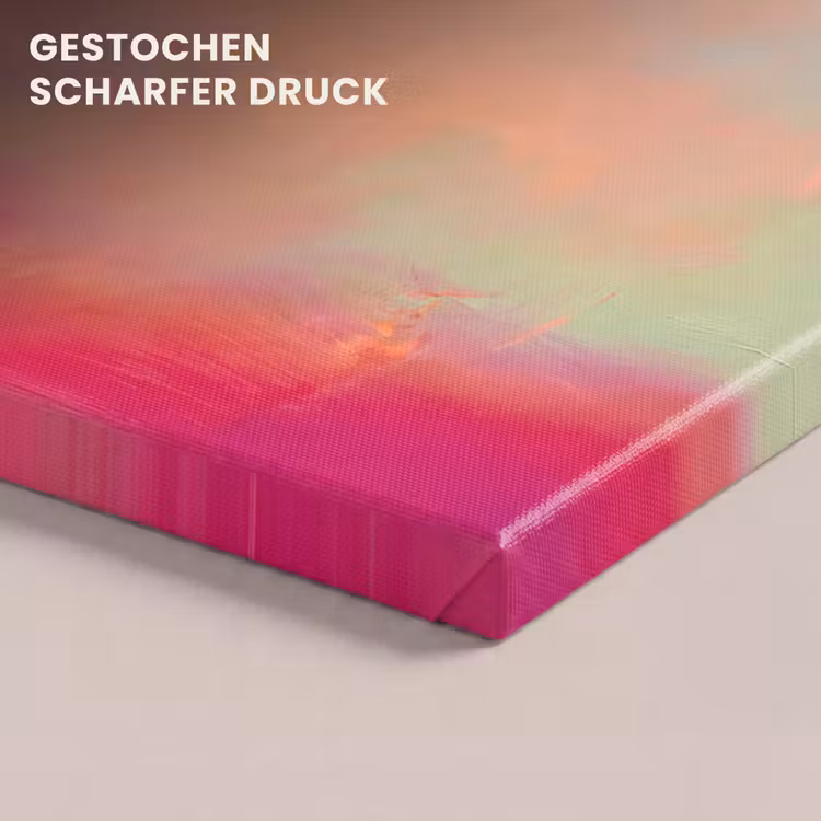 Abstract - Kleuren - Modern - Roze canvas 2cm klein -closeup_print_DE
