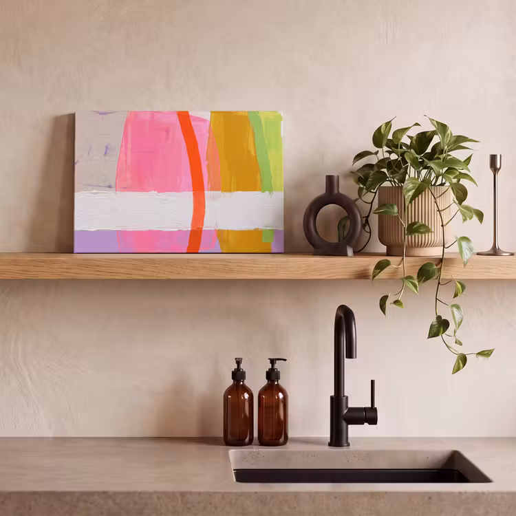Abstract - Kleurrijk - Vormen - Modern - Kunst canvas 2cm klein -sfeer3