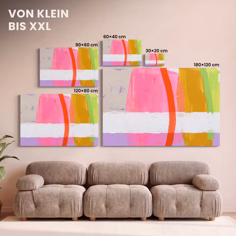 Abstract - Kleurrijk - Vormen - Modern - Kunst canvas 2cm klein -Xsfeer8_DE