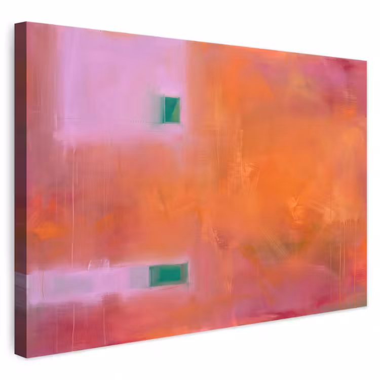 Abstract - Vlakken - Kunst - Modern - Oranje canvas 2cm klein -3d