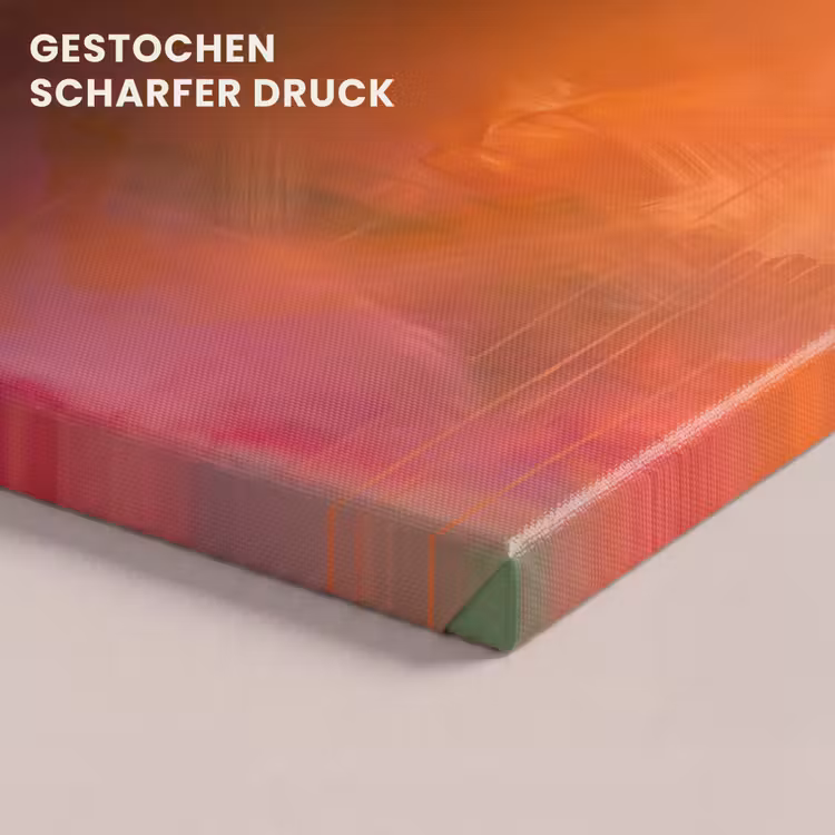 Abstract - Vlakken - Kunst - Modern - Oranje canvas 2cm klein -closeup_print_DE