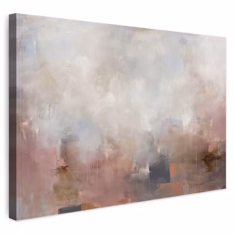 Abstract - Vloeiend - Kunst - Modern - Beige canvas 2cm klein -3d