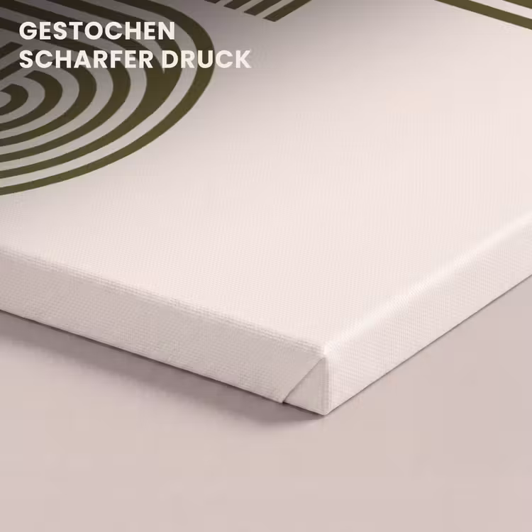 Abstract - Vormen - Modern - Groen canvas 2cm klein -closeup_print_DE