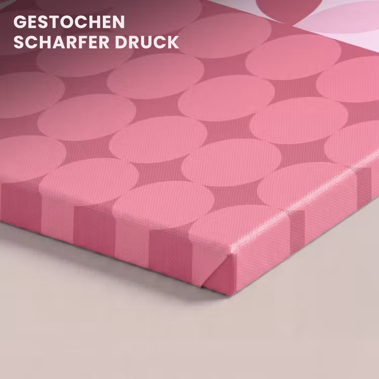 Abstract - Geometrisch - Patroon - Modern - Roze canvas 2cm klein -closeup_print_DE