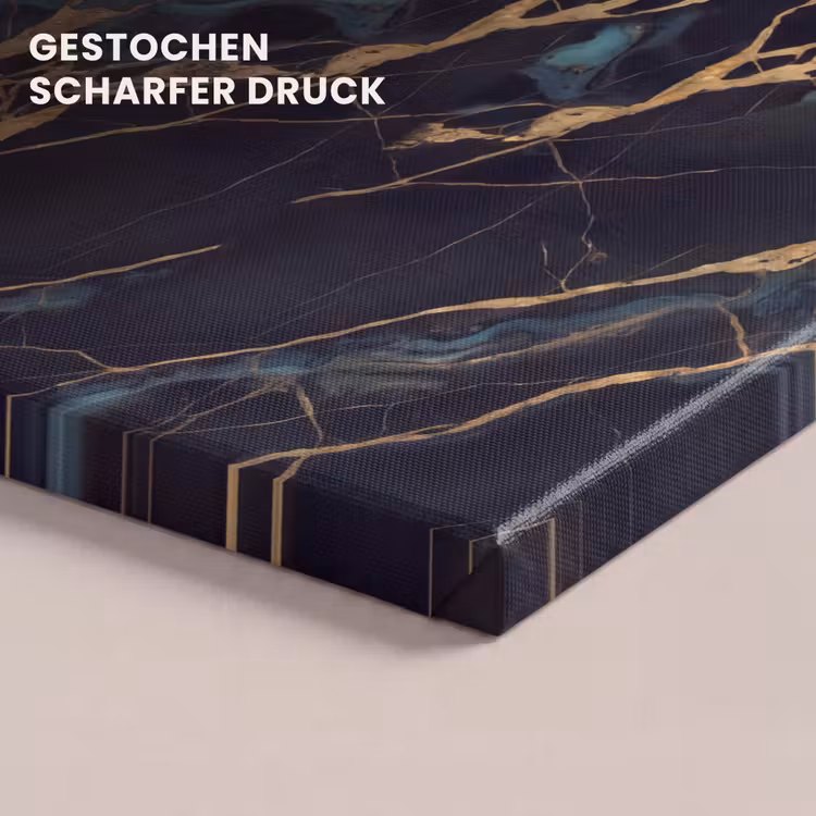 Abstract - Gouden lijnen - Kunst - Modern - Zwart canvas 2cm klein -closeup_print_DE
