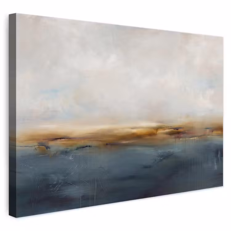Abstract - Horizon - Water - Modern - Beige canvas 2cm klein -3d