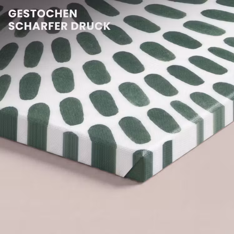Abstract - Cirkel - Patroon - Modern - Groen canvas 2cm klein -closeup_print_DE