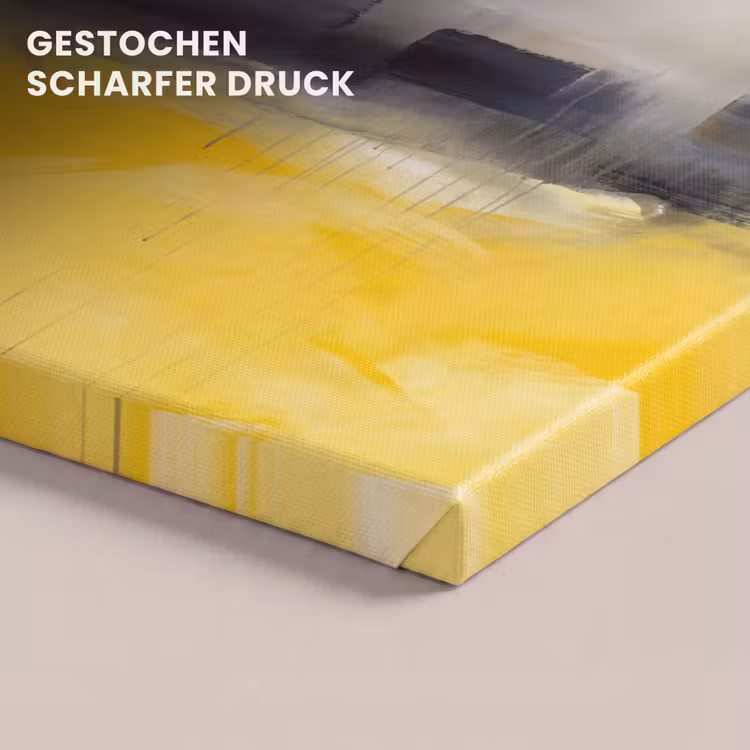 Abstract - Landschap - Modern - Geel canvas 2cm klein -closeup_print_DE