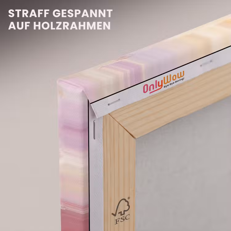 Abstract - Landschap - Modern - Paars - Oranje canvas 2cm klein -uniquesellingpoint_afwerking-onlywow_DE