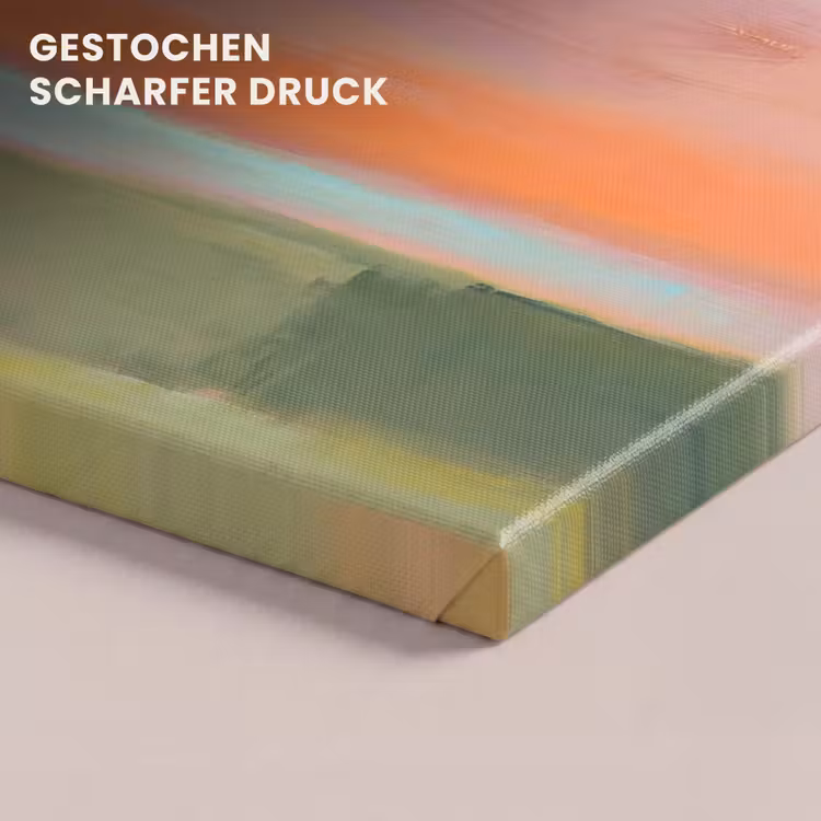 Abstract - Landschap - Modern - Roze - Oranje canvas 2cm klein -closeup_print_DE