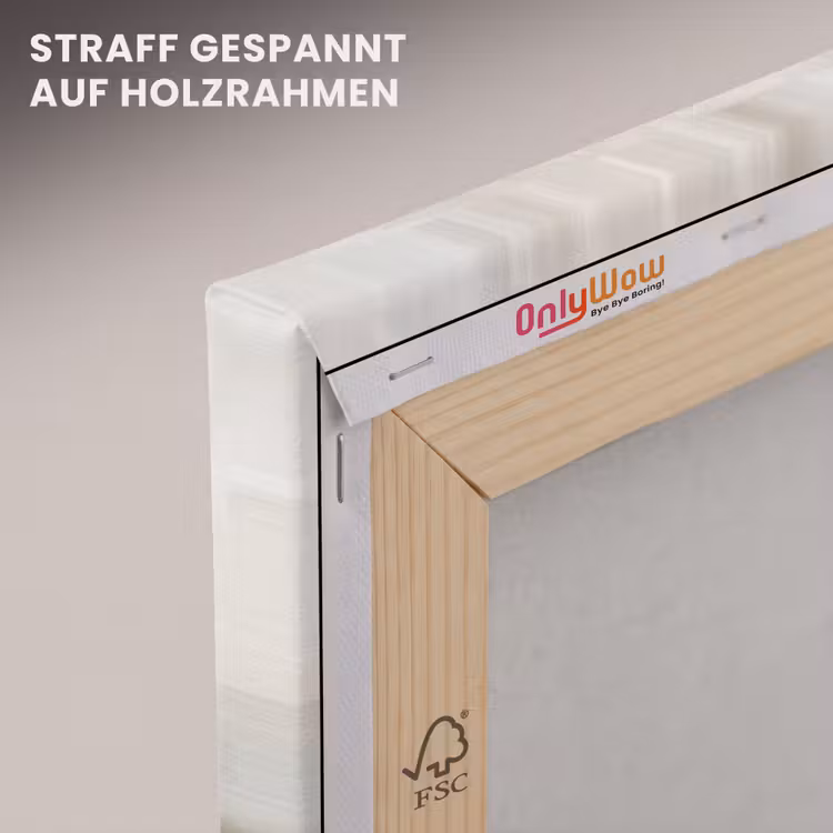 Abstract - Landschap - Natuur - Beige - Bruin canvas 2cm klein -uniquesellingpoint_afwerking-onlywow_DE