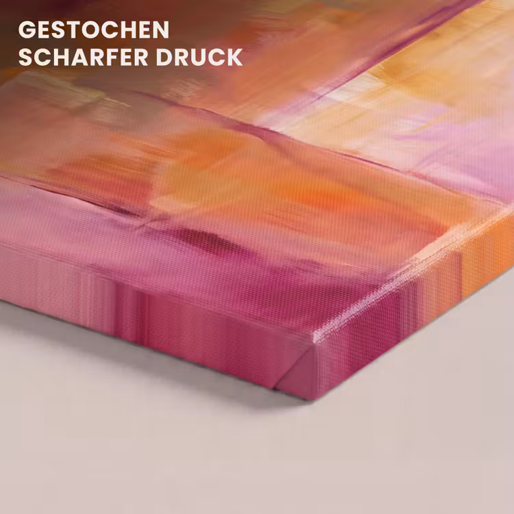 Abstract - Borstelstreken - Kunst - Paars - Goud canvas 2cm klein -closeup_print_DE