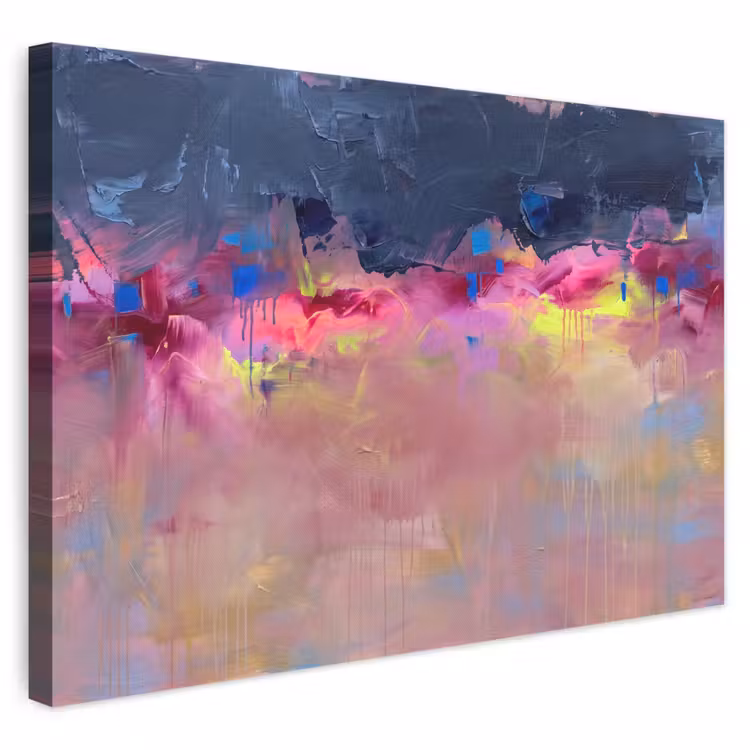 Abstract - Textuur - Kleuren - Modern - Roze canvas 2cm klein -3d