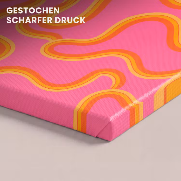 Abstract - Golvende lijnen - Modern - Kleurrijk canvas 2cm klein -closeup_print_DE