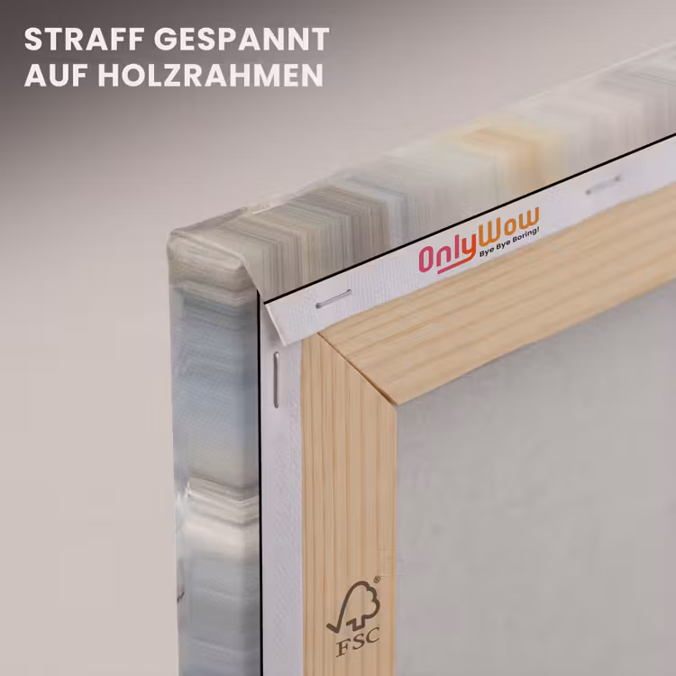 Abstract - Wolken - Sfeervol - Beige - Grijs canvas 2cm klein -uniquesellingpoint_afwerking-onlywow_DE