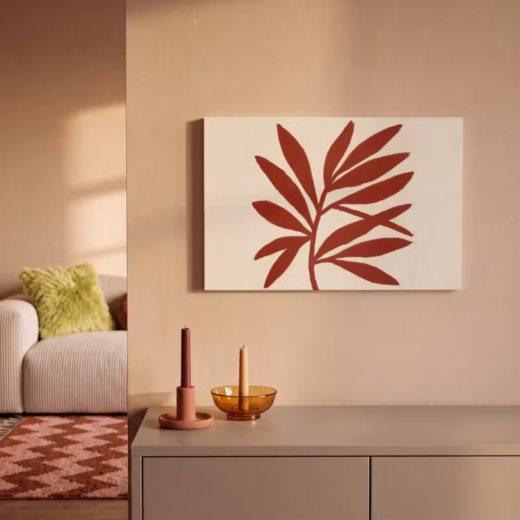 Tak - Bladeren - Rood canvas 2cm klein -sfeer1