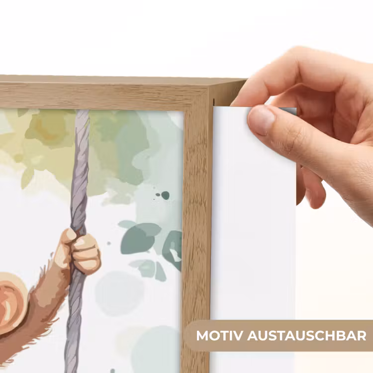 Aap - Dier - Kinderen - Jungle Light Box met batterij (Wandlamp kind) middel -USP_websiteprintDE