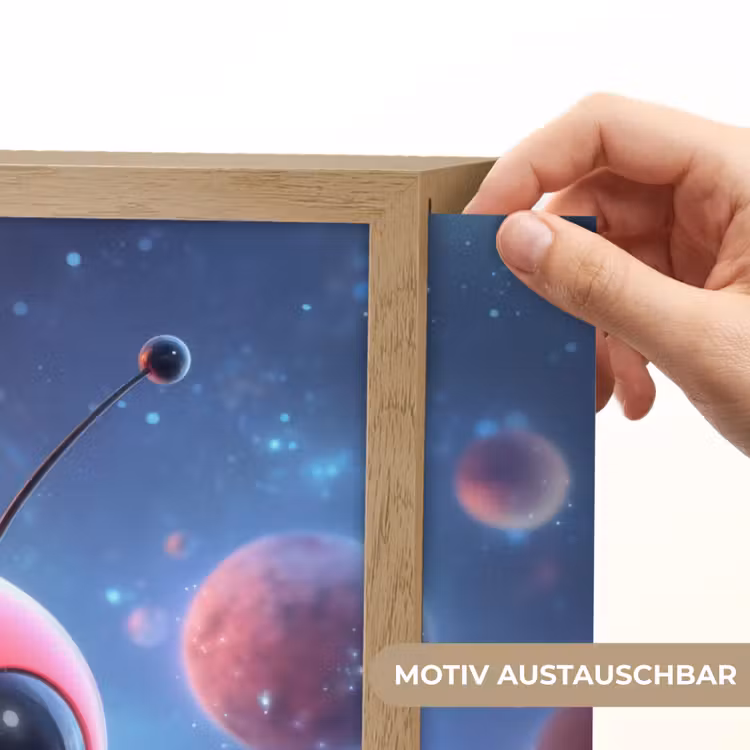 Buitenaards wezen - Rood - Planeten Light Box met batterij (Wandlamp kind) middel -USP_websiteprintDE