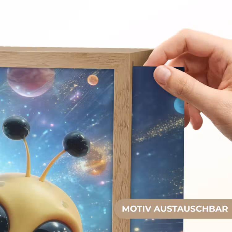Aliens - Ruimte - Planeten Light Box met batterij (Wandlamp kind) middel -USP_websiteprintDE