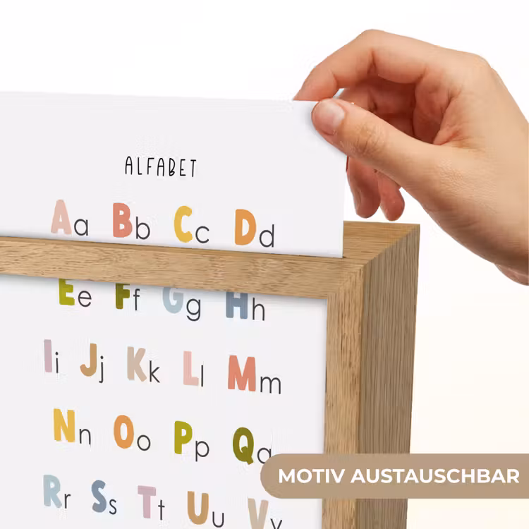 Alfabet - Educatief - Kleuren - Letters leren voor kinderen Light Box met kabel (Wandlamp kind) klein -USP_websiteprintDE