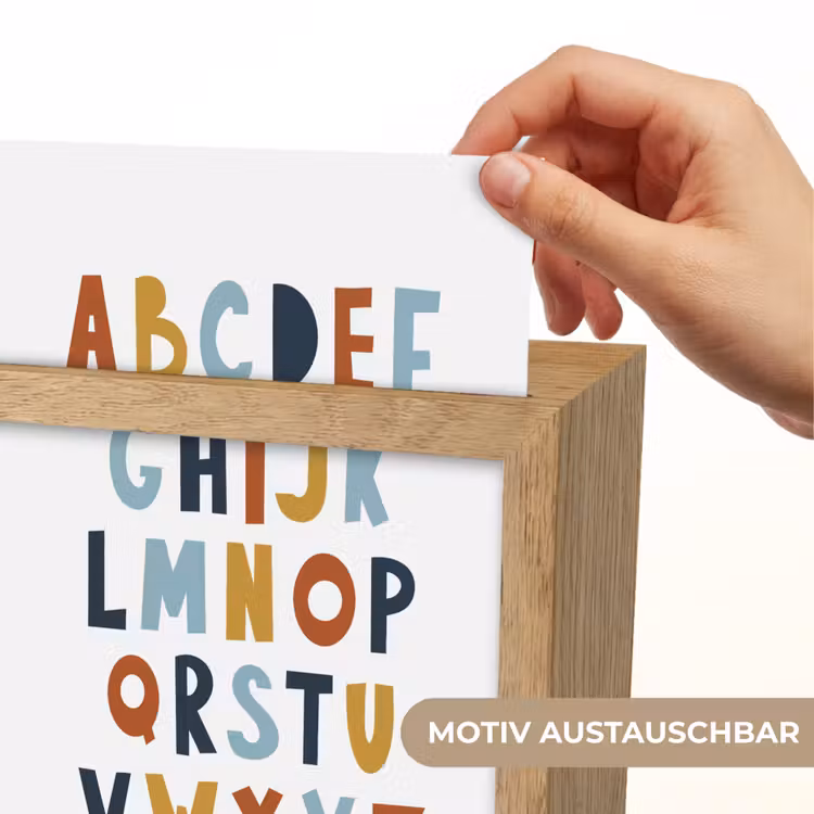 Alfabet - Educatief - Letters leren voor kinderen - Kleuren Light Box met kabel (Wandlamp kind) klein -USP_websiteprintDE