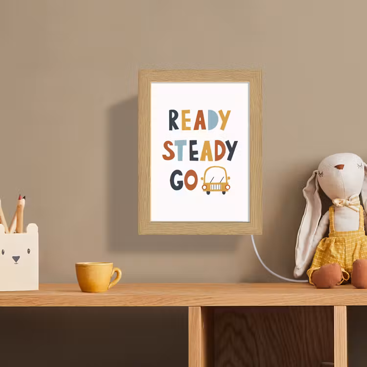Auto - Quote - Kleuren - Voertuigen Light Box met kabel (Wandlamp kind) klein -sfeer2_kind