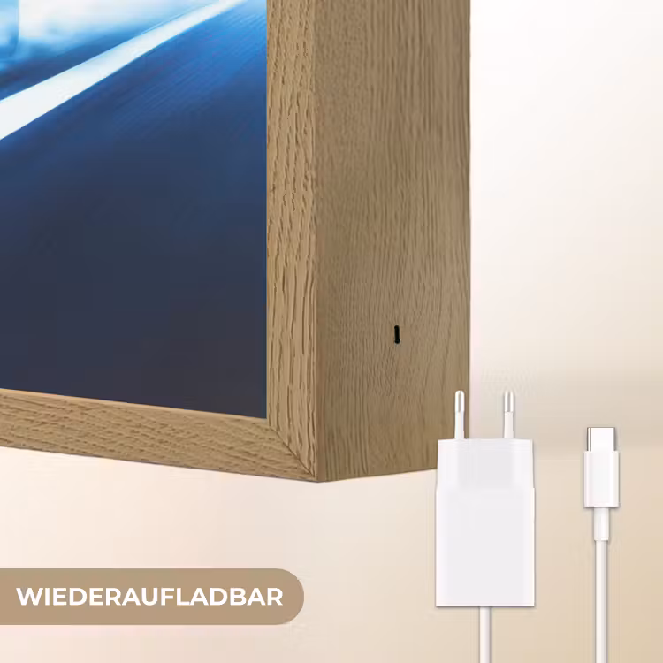 Auto - Geel - Race - Blauw Light Box met batterij (Wandlamp kind) middel -USP_websiteoplaadbaarDE