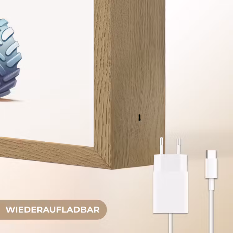 Auto - Oranje - Jongen - Kind Light Box met batterij (Wandlamp kind) middel -USP_websiteoplaadbaarDE