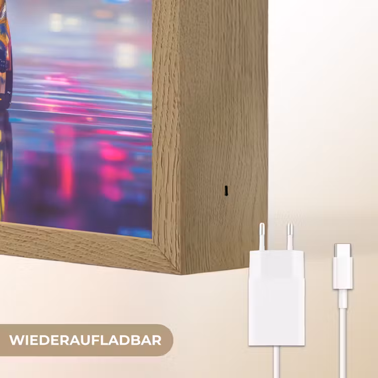 Auto - Politie - Stad - Jongens - Kleurrijk Light Box met batterij (Wandlamp kind) middel -USP_websiteoplaadbaarDE