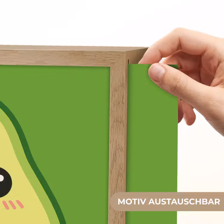 Avocado - Groen - Speels Light Box met batterij (Wandlamp kind) middel -USP_websiteprintDE