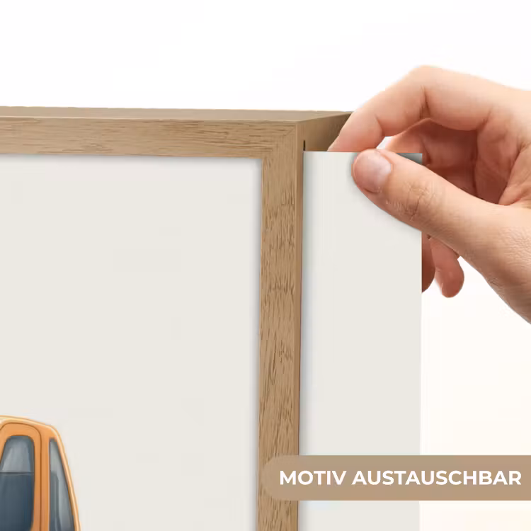 Graafmachine - Oranje - Illustratie - Minimalistisch Light Box met batterij (Wandlamp kind) middel -USP_websiteprintDE
