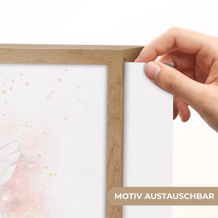 Ballerina - Fee - Bloemen - Roze Light Box met batterij (Wandlamp kind) middel -USP_websiteprintDE