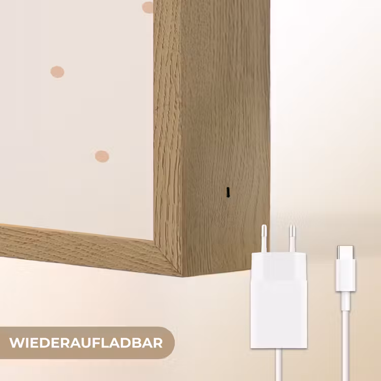 Ballerina - Kitten - Beige - Stippen Light Box met batterij (Wandlamp kind) middel -USP_websiteoplaadbaarDE