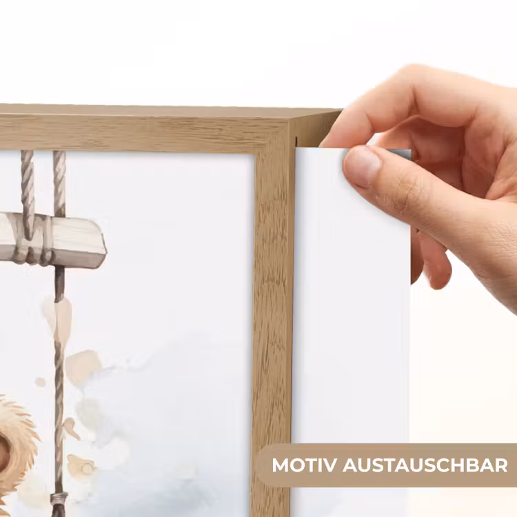 Beer - Baby - Dier - Kinderen Light Box met batterij (Wandlamp kind) middel -USP_websiteprintDE