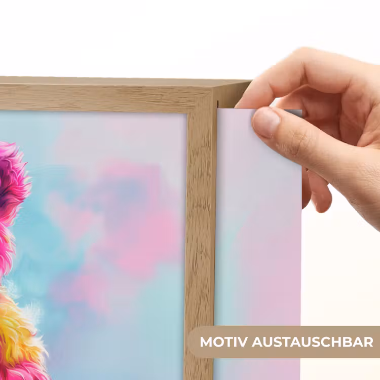 Beer - Kleurrijk - Dier Light Box met batterij (Wandlamp kind) middel -USP_websiteprintDE