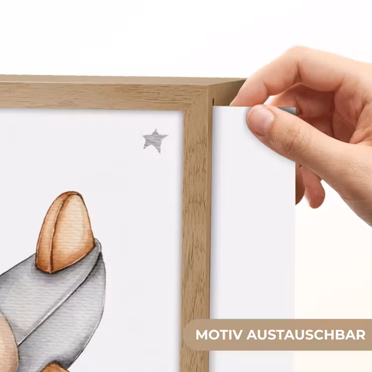 Beer - Vliegtuig - Sterren - Kinderen Light Box met batterij (Wandlamp kind) middel -USP_websiteprintDE