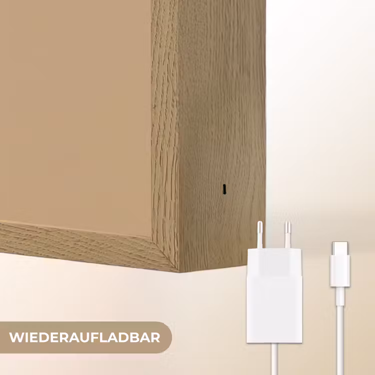 Beer - Minimalistisch - Bruin Light Box met batterij (Wandlamp kind) middel -USP_websiteoplaadbaarDE
