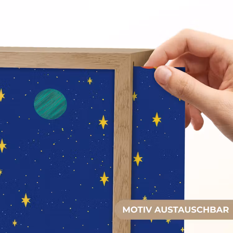 Kleurrijk - Raket - Ruimte Light Box met batterij (Wandlamp kind) middel -USP_websiteprintDE