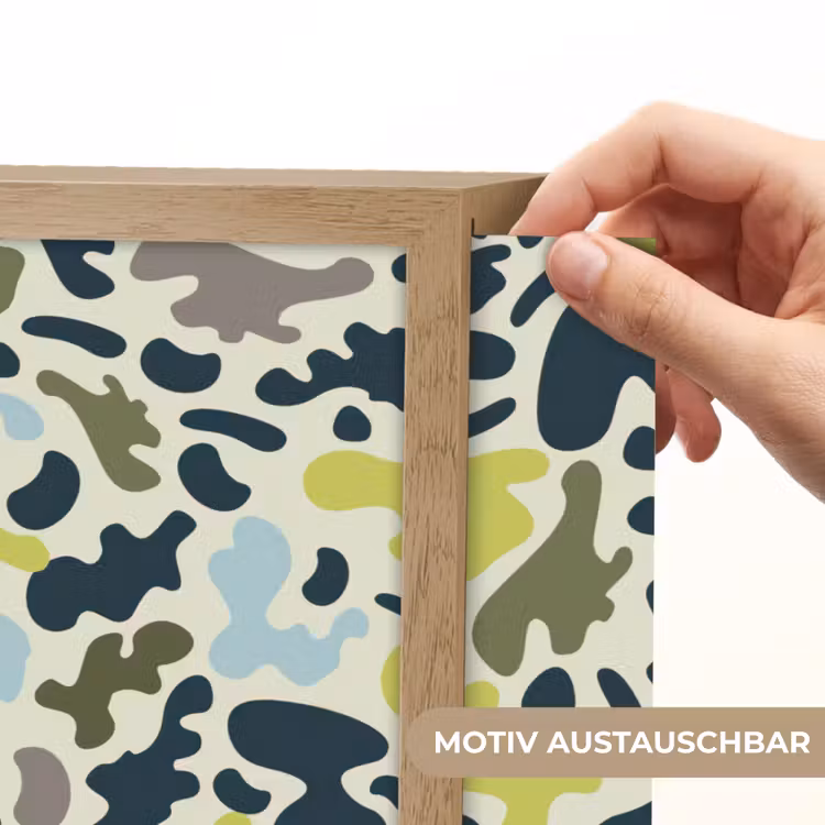 Camouflage - Groen - Blauw - Jongens - Kinderen Light Box met batterij (Wandlamp kind) middel -USP_websiteprintDE