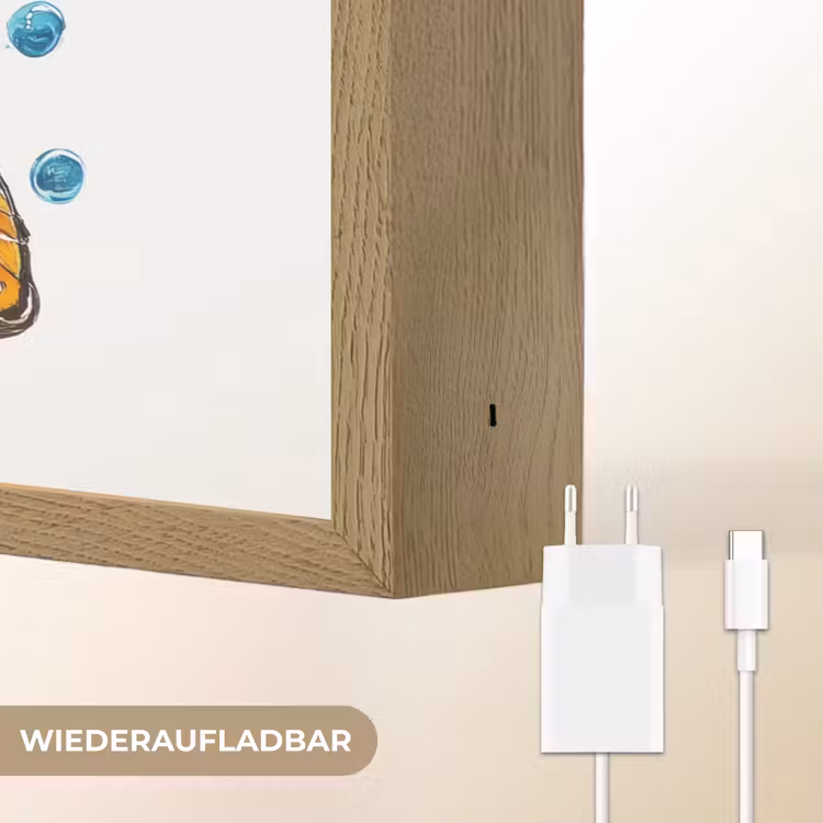 Clownvis - Oranje - Vis - Water Light Box met batterij (Wandlamp kind) middel -USP_websiteoplaadbaarDE